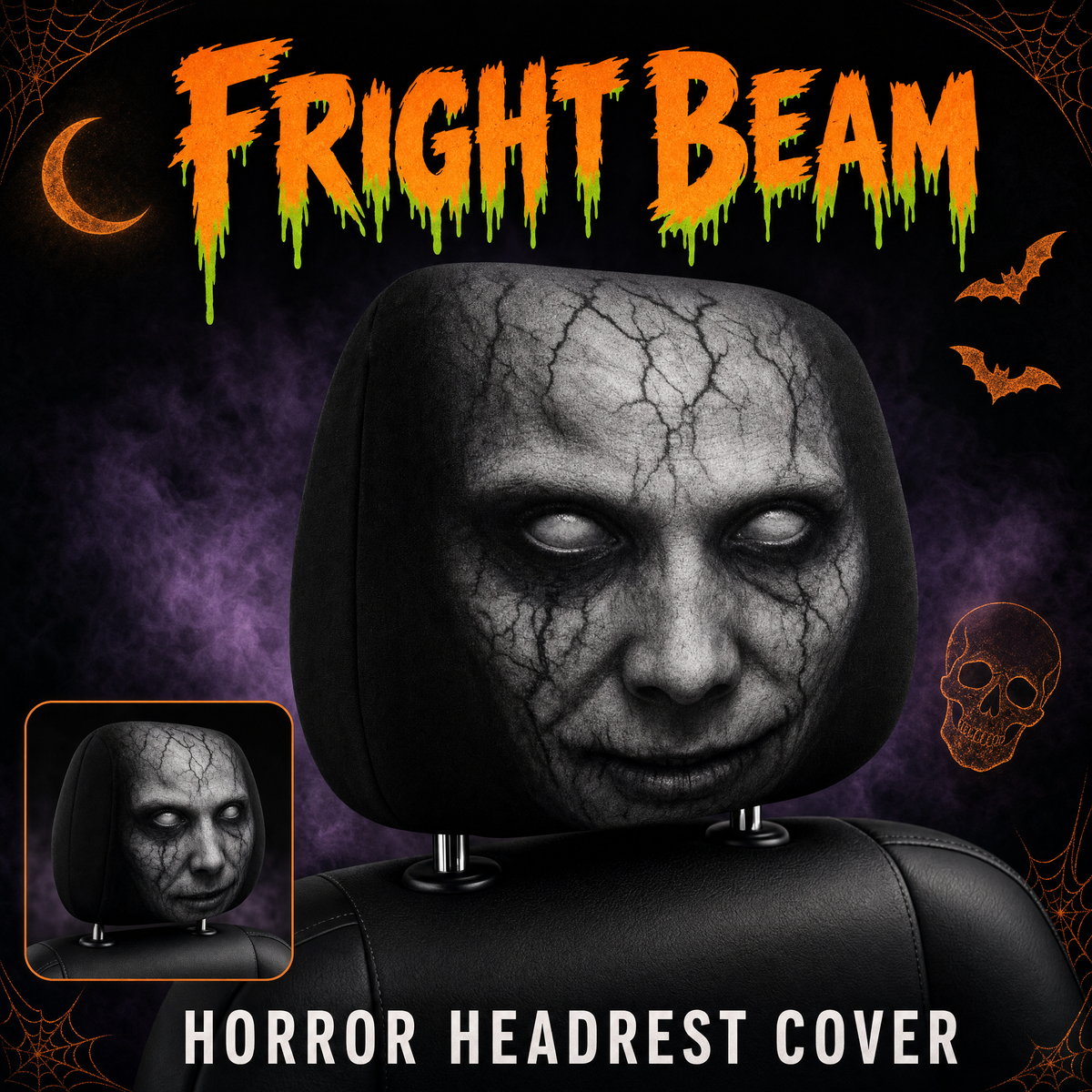 Horror Design Car Headrest Covers